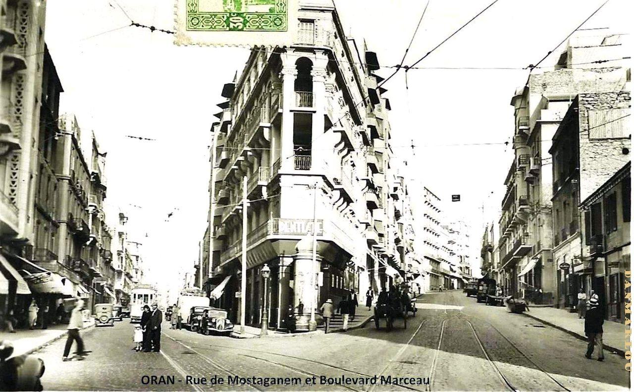 Oran - Rue de Mostaganem et Boulevard Marceau.jpg